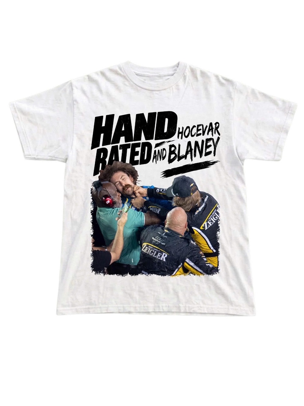 White Graphic Tee with Hocevar Blaney